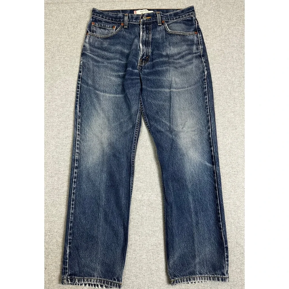 Vintage Levis 505 Jeans 34x32 (meas 32x29) Blue Y2K Great Fade Wallet Honeycomb